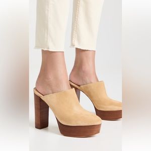 Veronica Beard Maren suede platform heels/clogs